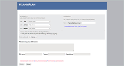 Desktop Screenshot of felanmalan.dinafastigheter.se